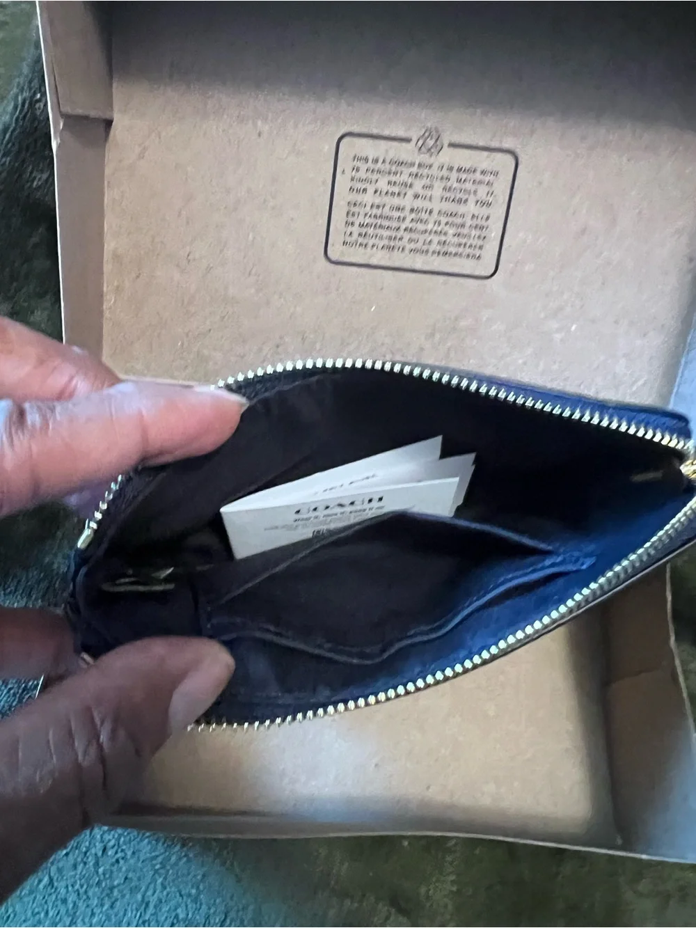 Coach Black Leather Wristlet